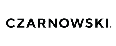 Czarnowski GmbH Schwarze Schrift mit dem Wort 'CZARNOWSKI' in Großbuchstaben auf weißem Hintergrund.