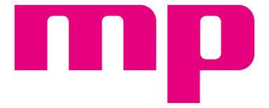 Messeprojekt GmbH Groß geschriebene, magentafarbene Buchstaben 'mp' in einer modernen, abgerundeten Schriftart.