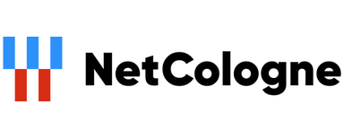 NetCologne Gesellschaft für Telekommunikation mbH Logo von NetCologne mit stilisiertem Symbol aus drei blauen und drei roten vertikalen Balken neben dem Schriftzug.